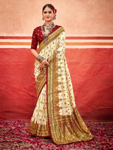 Abstract Print Art Silk Saree